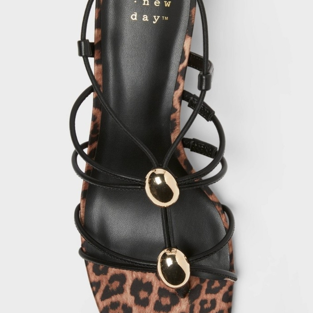 a new day Black and Gold Leopard Sandals - Picture 5 of 5